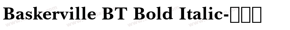 Baskerville BT Bold Italic字体转换